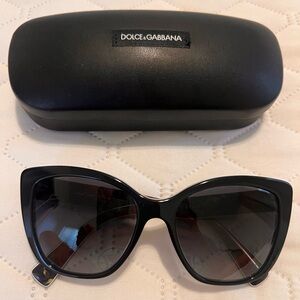 Dolce & Gabbana Black Cat-Eye Sunglasses
